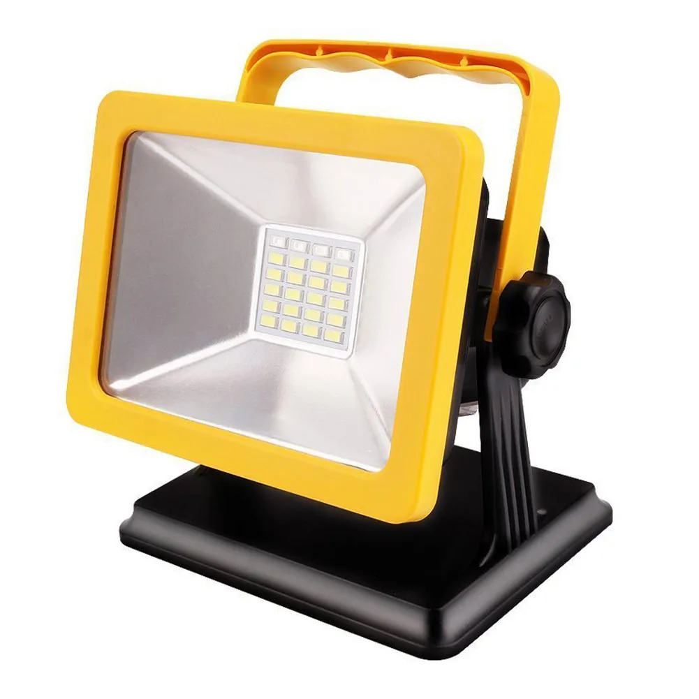 24 LED 15W Floodlight Spotlights Rechargeable Lamp Portable Flood Light IP65 Outdoor Lamp Waterproof LED Working Emergency light