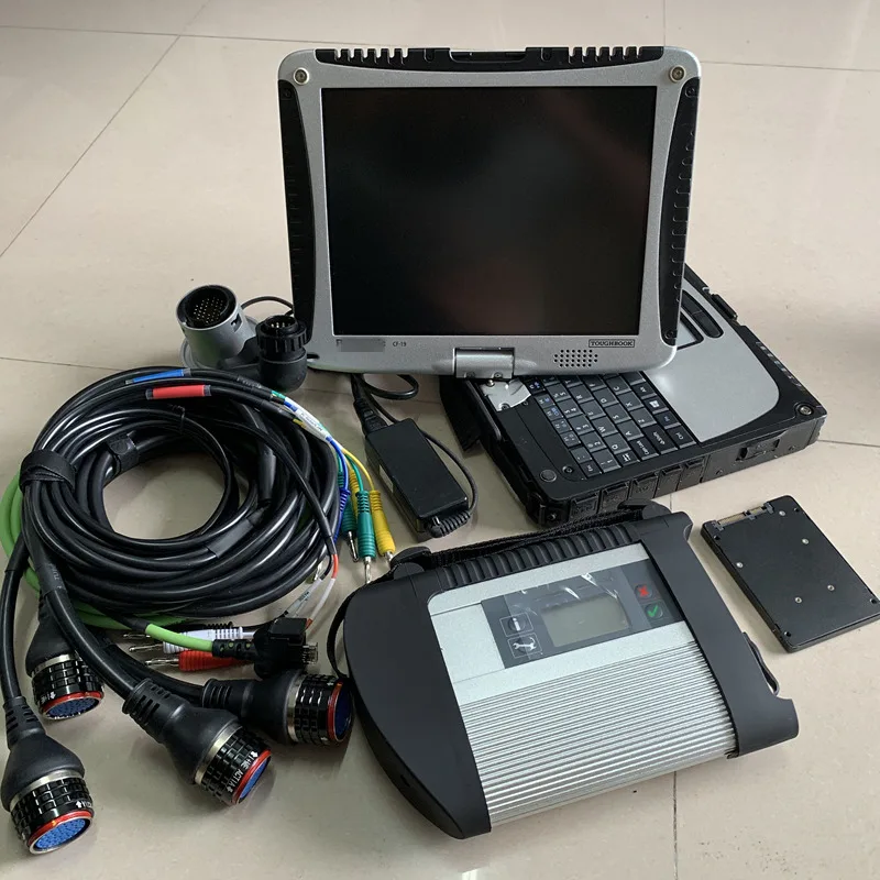 Newest mb sd c4 star diagnostic tool with ssd 480gb 2024.06v hht multi languages with cf-19 super toughbook laptop ready to use