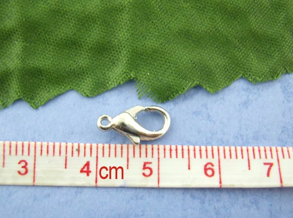 DoreenBeads 100PCs White K Color lobster Parrot Clasps Jewelry Findings for DIY Jewelry Making 12*6mm (B00842), yiwu