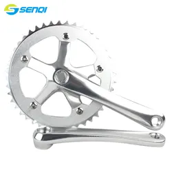 Aluminum Alloy 170mm Cycling Fixed Gear Chain Wheel Crankset 44T Crank With 2 Dust Cover Bike Parts CZY011