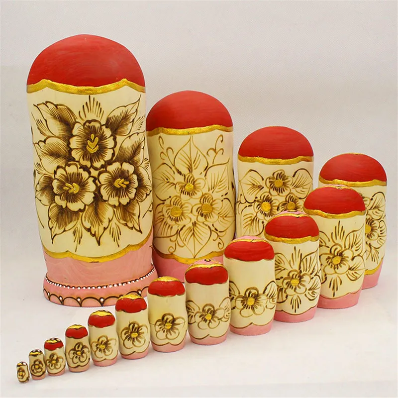 Top Grade 15 Layer Carved Matryoshka Doll Dry Basswood Russian Nest Doll Formaldehydeless Wooden Enducation Toy L30