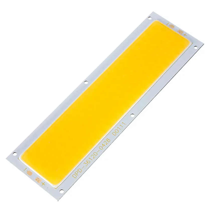 10PCS/Lot Ultra Bright DC 12V 14V 10W LED COB Strip Lamp Lights Bulb for DIY 1000LM Warm Pure White 126x36MM