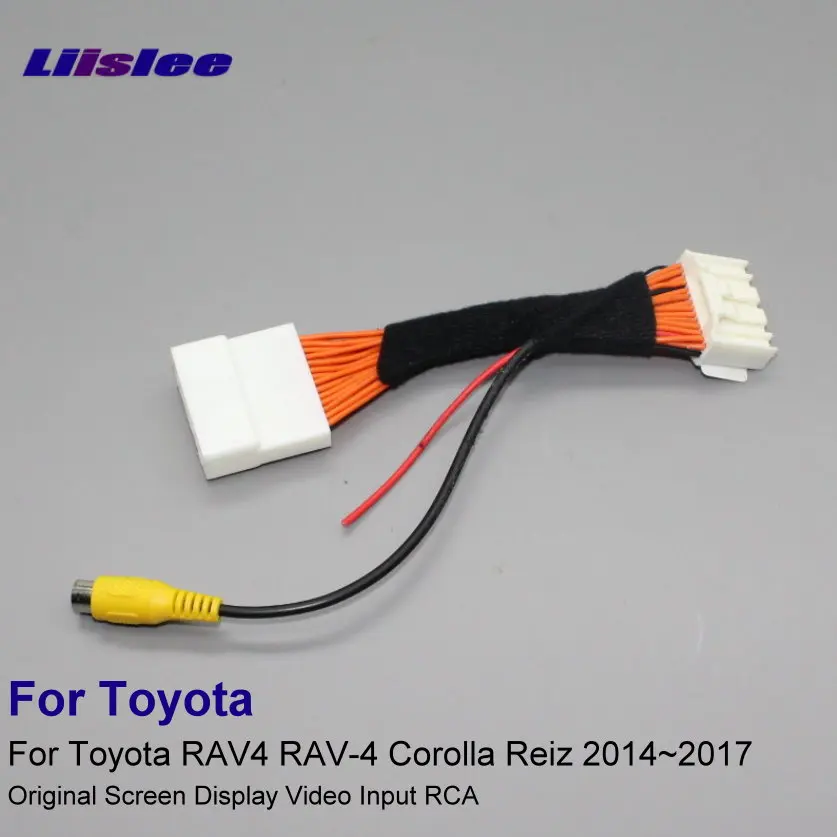 

28Pins RCA Adapter Wire For Toyota RAV4 Corolla Reiz 2014-2017 Rear View Camera Original Display Input Cable