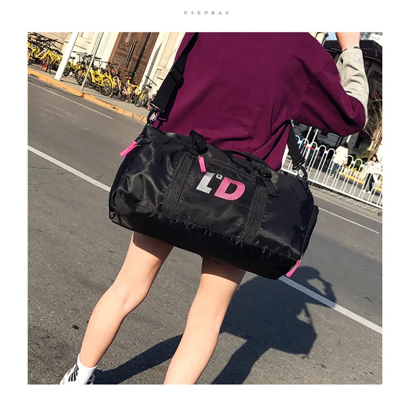 

New Gym Bag Fitness Training Shoulder Bag with Shoes Pocket for Women Yoga Bag Outerdoor Big Size Travel Bag Separate Dry Wet