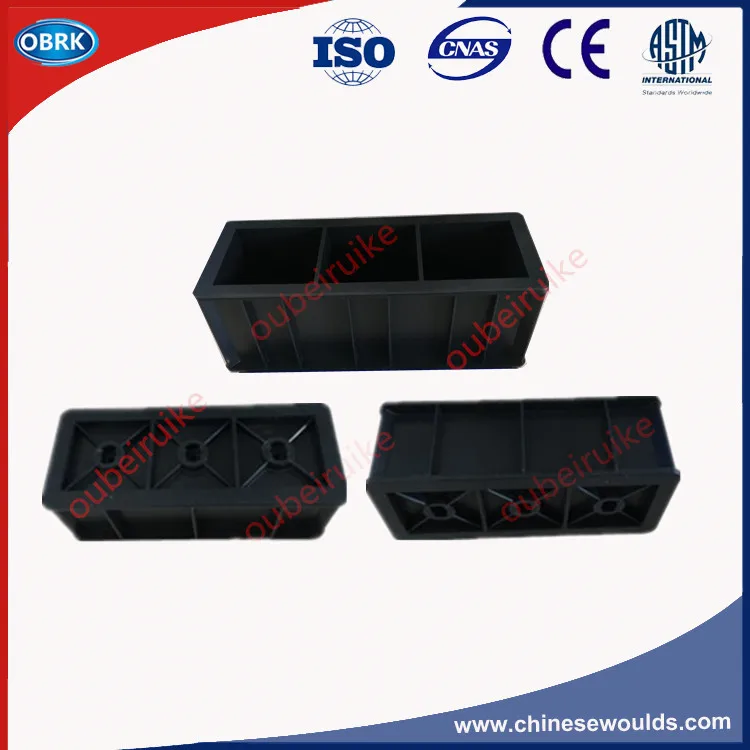 

Plastic Three Gang Cube Mold For Concrete Test 100x100x 100mm Concrete Compressive Strength Test Molds