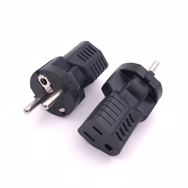 

10PACK European Socket AC Power Adapter Neam US 5-15P To EU German Connector Converter Male To Female Socket Conversion Plug