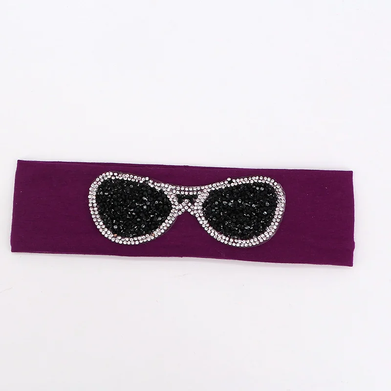 GZhilovingL Baby Boys Girls Rhinestone Headbands Glasses 2018 Fashion Solid Cotton Childs Kids Hair Accessories Elastic Hairband