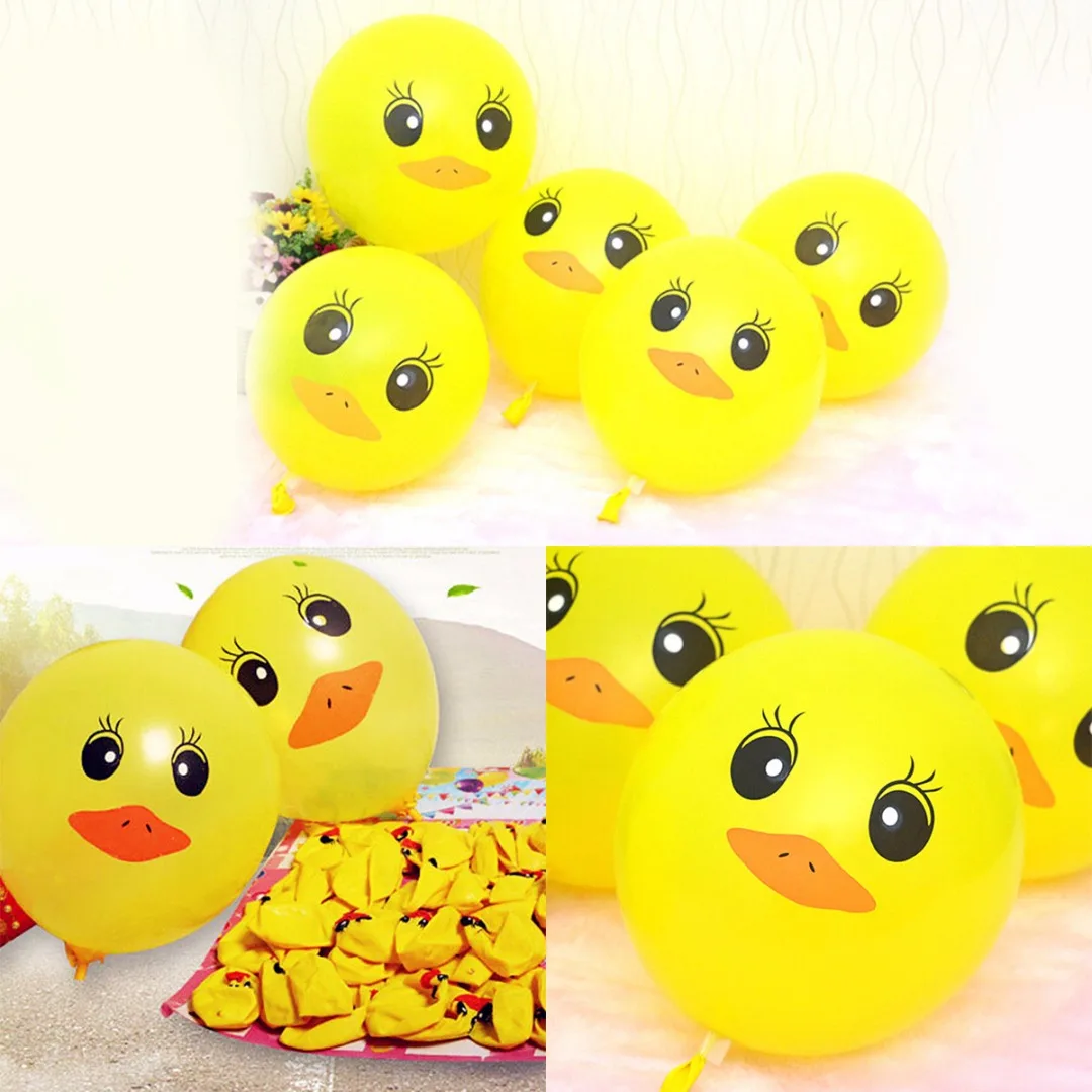 10pcs/lots Children Yellow Duck Party Balloons 12\'\' Birthday Balloons Party Supplies