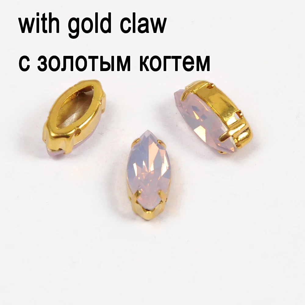CTPA3bI Rose Opal Garment Beads With Claw Glass Stones For Clothing Rhinestone Pointback Sew On Strass Dress Crafts Handicrafts