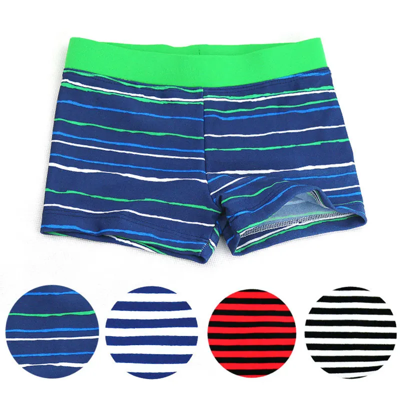 2020 New Summer Clothing Kids Boy Swim Cute Striped Trunks Children Swimming Shorts Boys Beach Swimwears Boy\'s Clothing 4 Colors