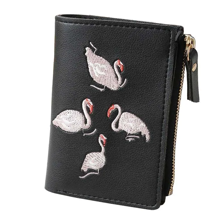 

New Fashion Women Wallets Zipper Coin Purse Pocket Lady Money Bag Woman Short Wallet Card Holder Bird Prints Purses Girls Bags