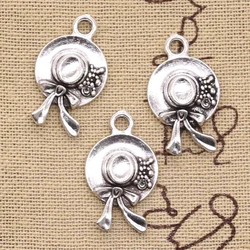 10pcs Charms Ms. Cap Hat 16x25mm Antique Pendant Fit Vintage Tibetan Silver Color DIY Handmade Jewelry