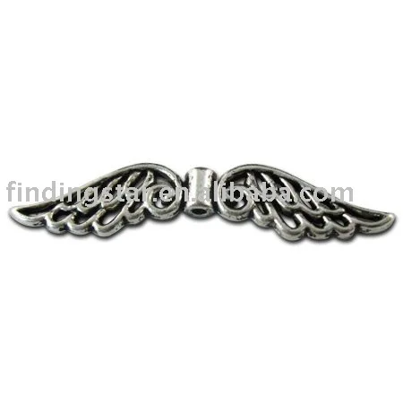 60pcs 53x11mm Large Angel Wings Pewter Beads Charm A10808