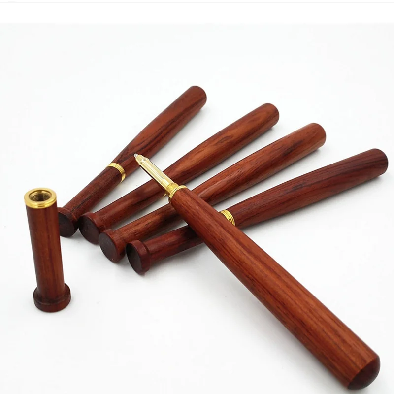 Creative Rosewood  Baseball Shape Ballpoint  pen natural color wooden pen 0.5 mm  black ink for  business and school office