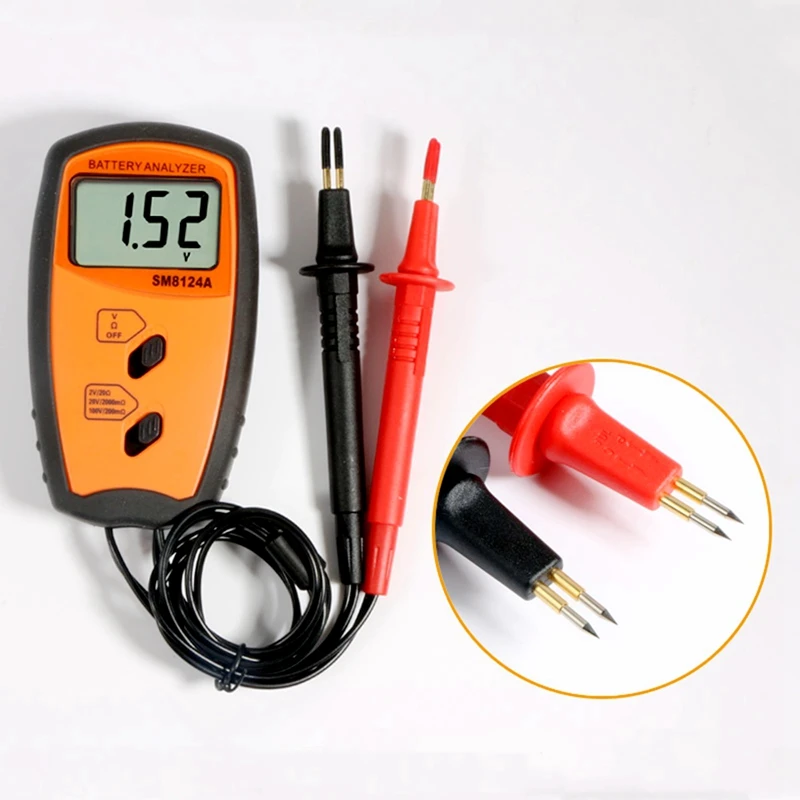 

Battery Resistance Voltmeter Internal Impedance Meter LCD Rechargeable Battery Impedance internal resistance Tester SM8124A