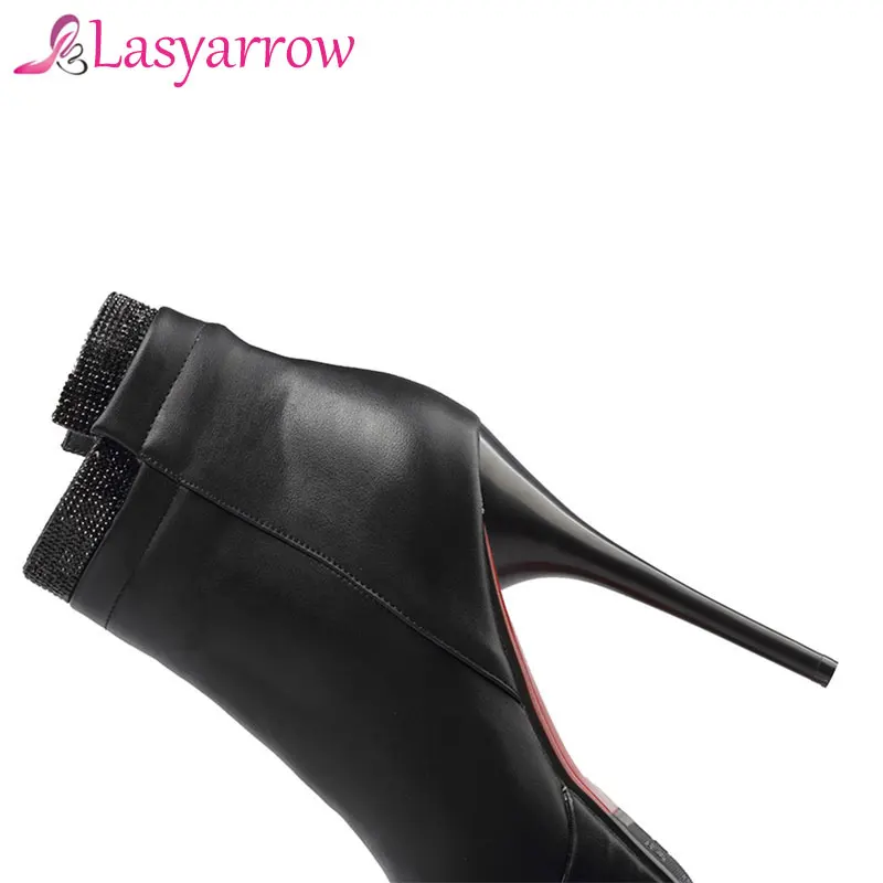 Lasyarrow stivali donna stivaletti invernali per le donne sexy hig tacchi piattaforma stivali bota feminina Nero Rosso Marrone Plus Size 46RM012