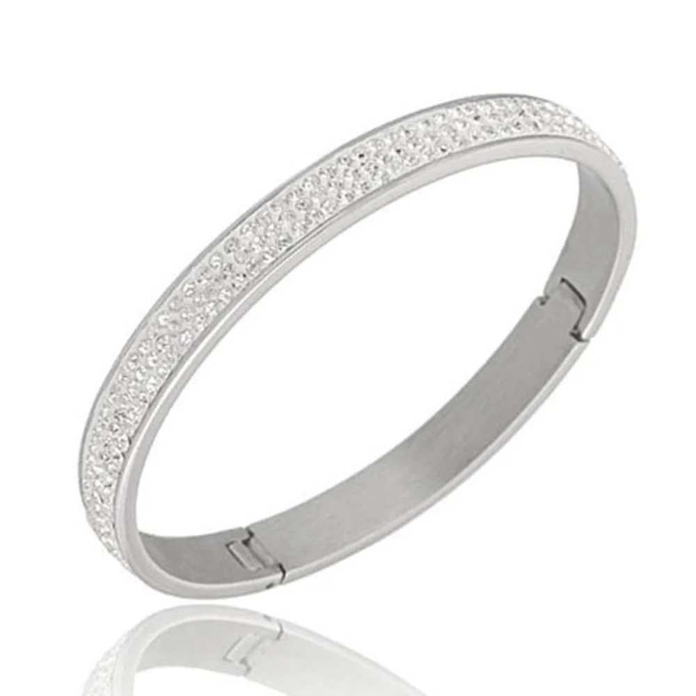 Wykwintna kryształowa bransoletka marki otwarte bransoletki Pulseira 6.3*5.6cm moda kryształowa biżuteria bransoletki hurtowo — zdjęcie 5