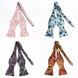 Ricnais Fashion New Cotton Self Tie Bow ties For Men Luxury Tie Floral Bowtie For Party Noeud Papillon Business Wedding