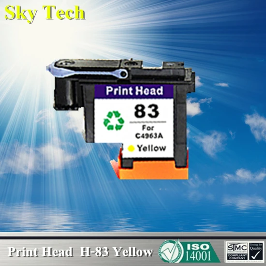 1 Yellow Ink cartridge Head  For HP 83 Printhead , C4963A Remanufactured  head For Hp DesignJet 5000 / Hp DesignJet 5500