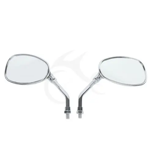 Left Right Chrome Mirrors For Honda Magna Rebel Shadow VT750 VT1100 400 Kawasaki VN 2000 Vulcan VN1600 VN1500 VN900 VN800 VN400