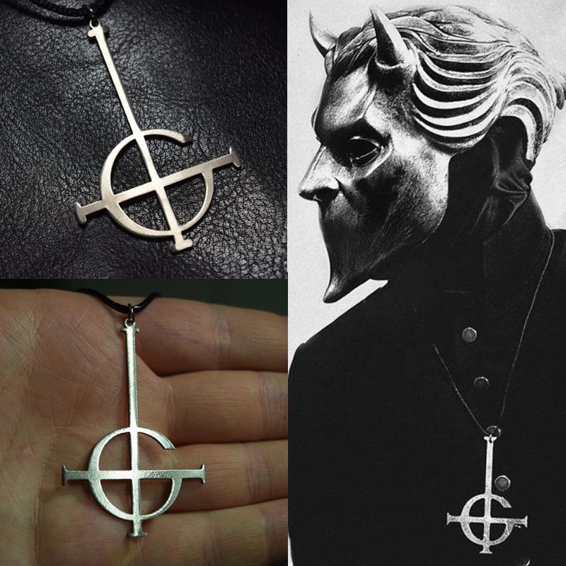 Ghost bc Nameless Ghoul Necklace Pendant Ghost Band Grucifix Papa Emeritus Patch Jewelry