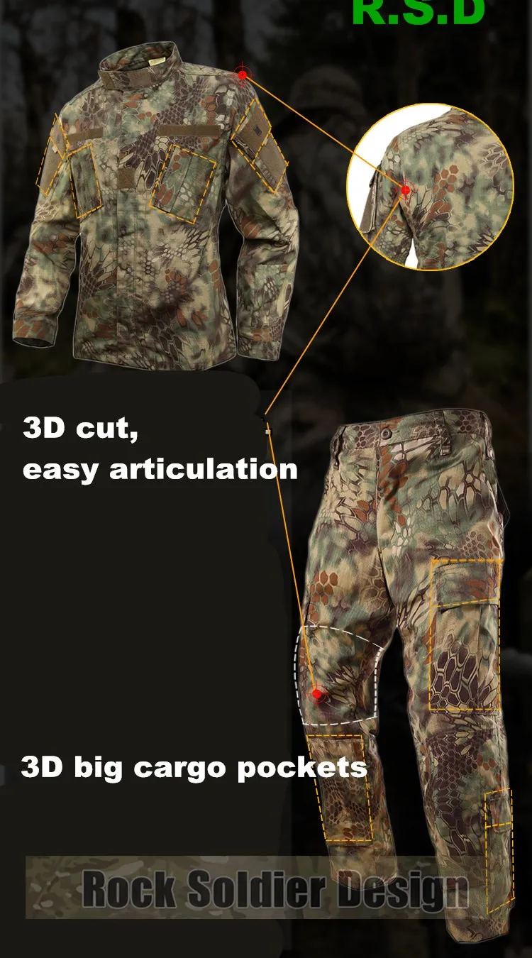 Mens Cycling Kryptek Mandrake Camouflage Uniform SHIRT And PANTS Camo Outdoor Hunting Suit