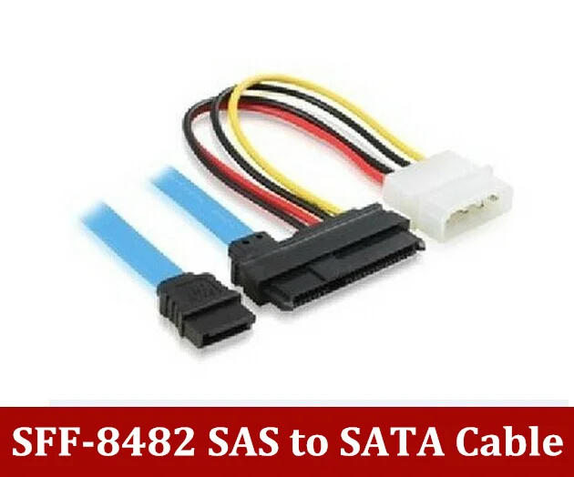 

Free Shipping 40PCS 7 Pin SATA Serial ATA to SAS 29 Pin & 4 Pin Cable Male Connector Adapter