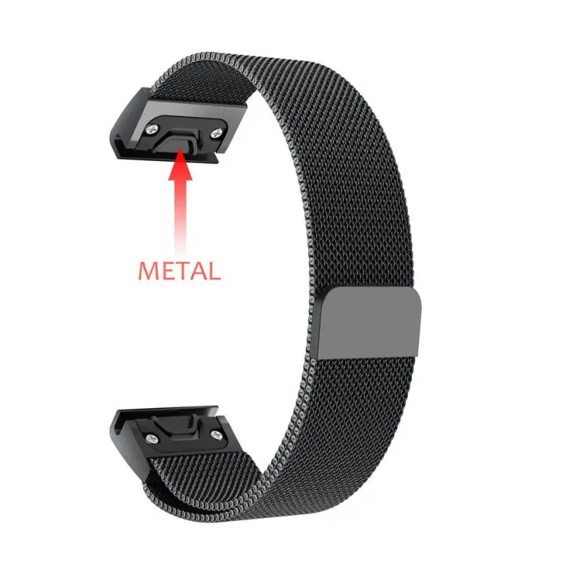 For Garmin Fenix 5 5X Wrist Strap Newest Milanese Bracelet Magnetic Loop Stainless Steel Band For Garmin Fenix 3 5X Watch Band