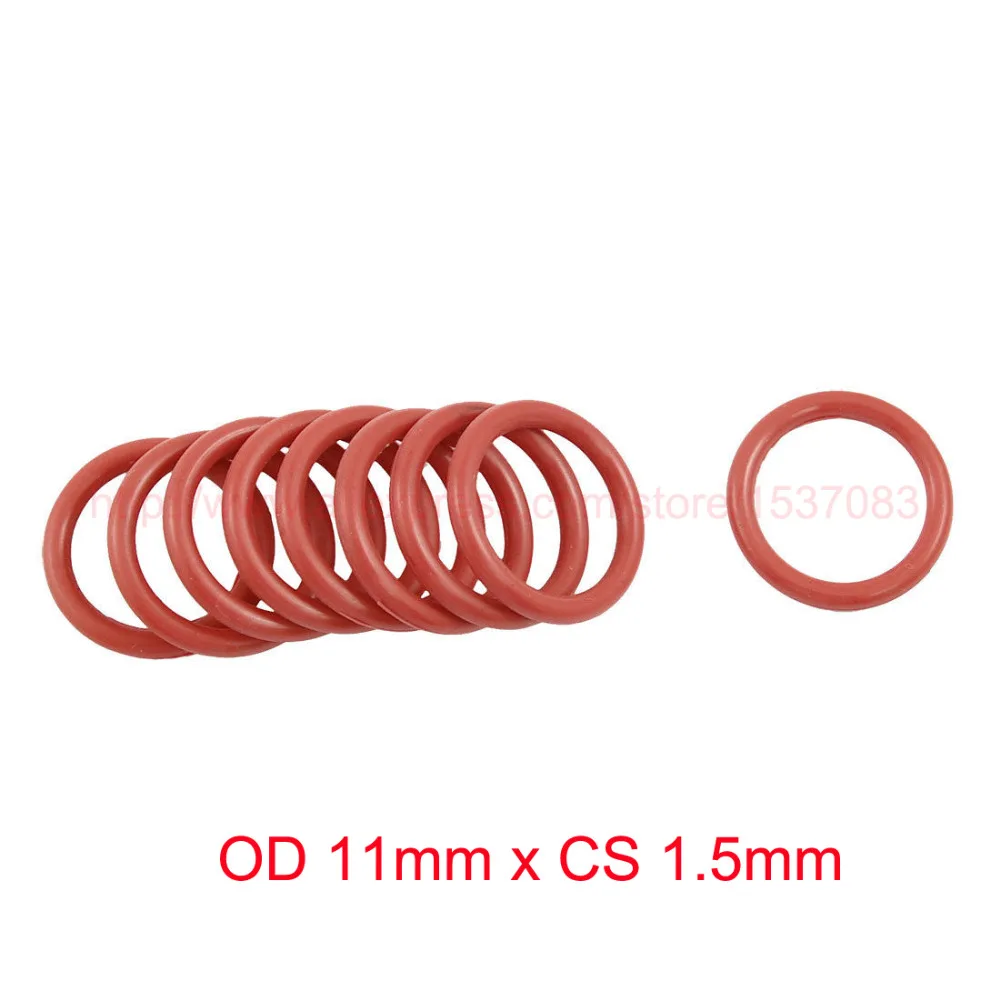 OD 11mm x CS 1.5mm silicone o ring o-ring rubber seal