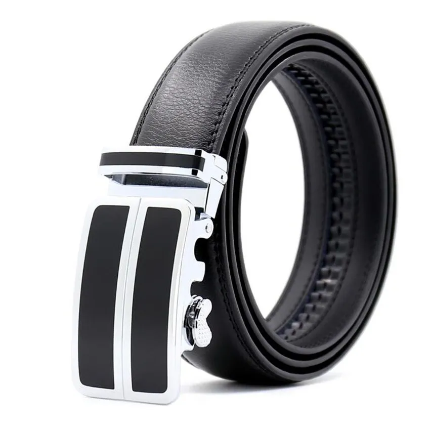 Men Automatic Buckle Belt Male Girdle Waistband Men Fashion Men Leather Belt lendth:110-125cm,width:3.5cm red\\white\\black\\blue
