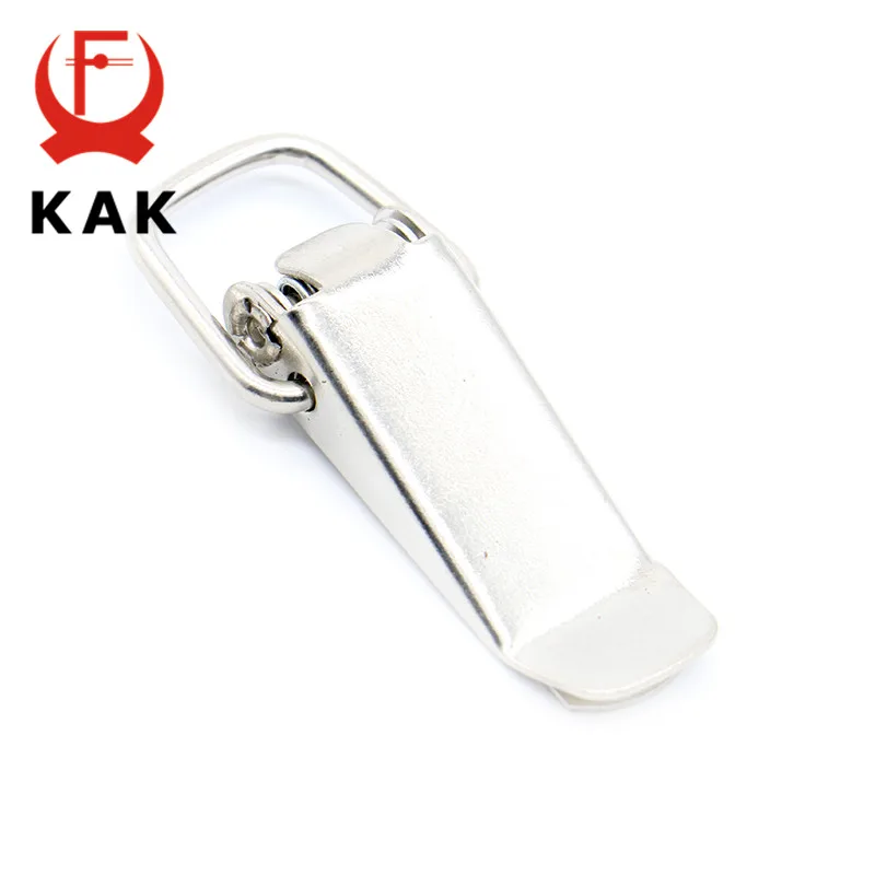 4PC KAK-J105 Cabinet Box Locks Spring Loaded Latch Catch Toggle 27*63 Iron Hasps For Sliding Door Window Furniture Hardware