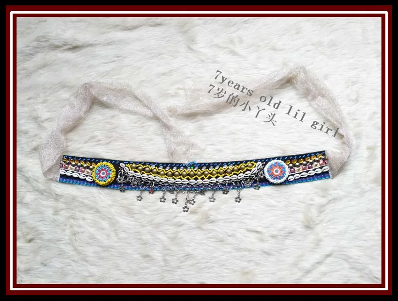 Gothic Tribal Belly Dance Strip Belt Hip Wrap Tribal Belly Dance Bustle BS71-73