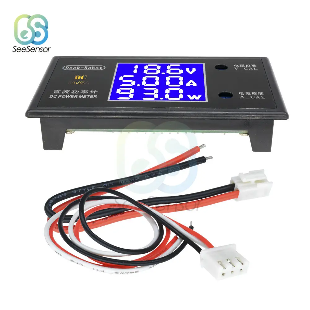 DC 50V 100V 5A 10A Digital Voltmeter Amperemeter Wattmeter Power Strom Spannung Meter 250W 100 0W high Power Volt Detector Tester