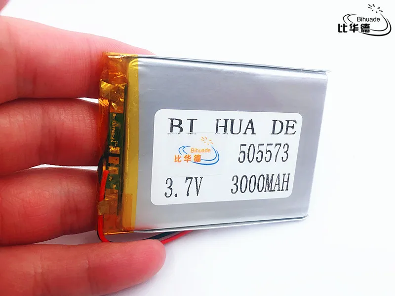 Li-Po 505573 3.7V 3000MAH Factory Direct MP3, MP4, MP5 GPS PDA navigation , security instrument-specific polymer battery