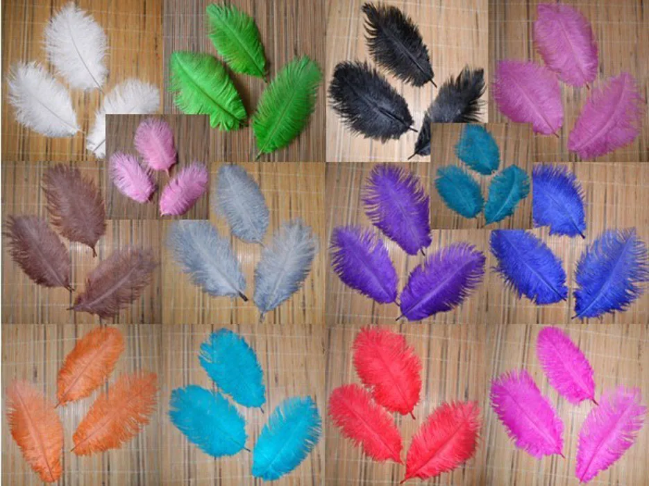 Wholesale!100pcs/lot Ostrich Feathers 14 Colors Available 8-10inch/20-25cm