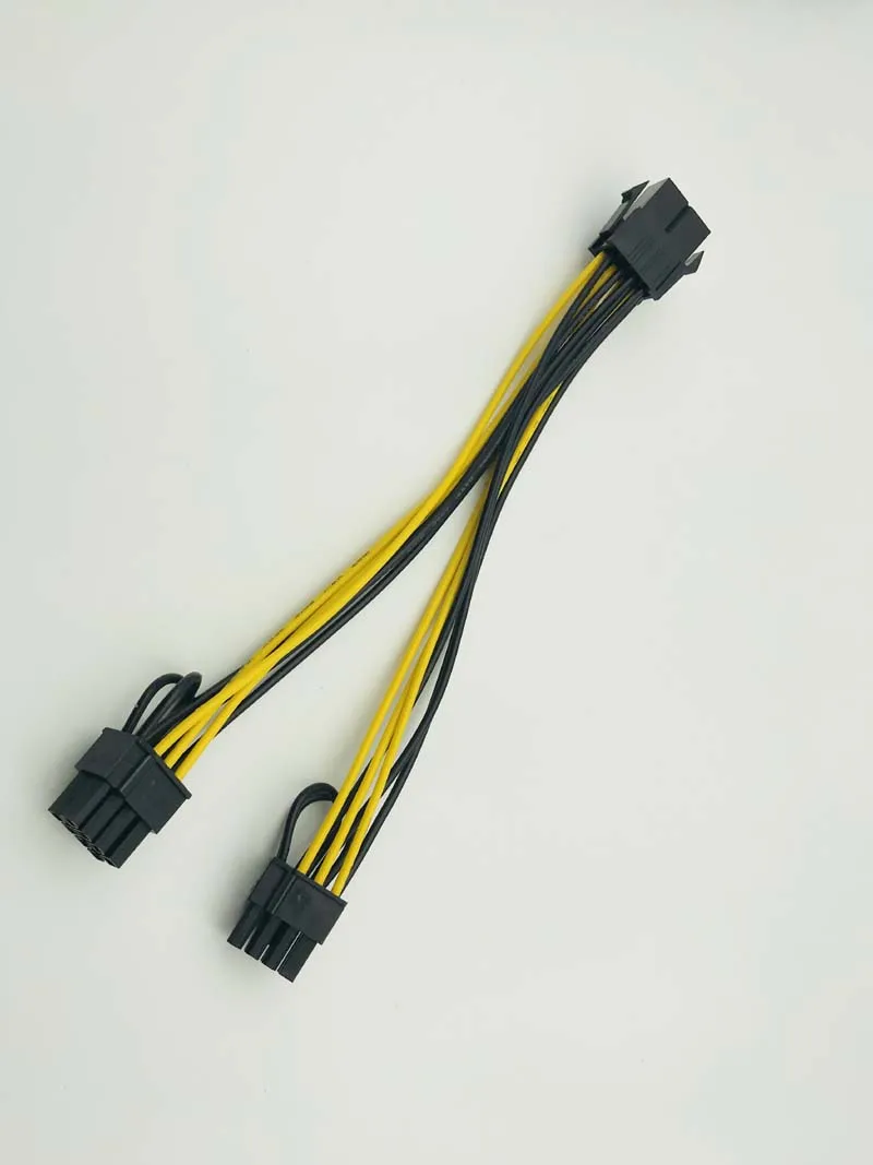 PCIE PCI-E 8p Женский на 2 порта двойной 8pin 6 + 2p Мужской Графический видеокарта Кабель питания Шнур 18AWG провод кабель для BTC Miner Mining