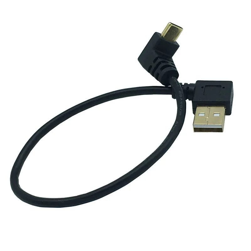 データ充電コネクタケーブル,USB 3.1,25cm,上/下角度付きタイプCオス-USBオス,90度,左,タブレット,電話