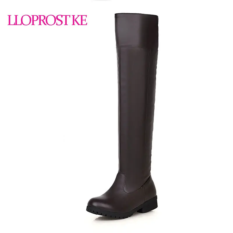 Lloprost Ke Plus Size 34-43 New Fashion 2016 Winter Women Flat Boots Women's Knights Boots Attack On Titan Cosplay Boots GL037