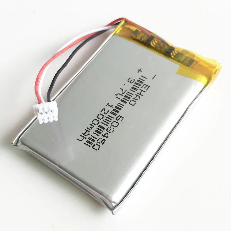 Akumulator LiPo 3,7 V 1200 mAh 603450   Z 3-pinowym złączem JST do myszy bezprzewodowej G900 G903 G400 G403 Głośnik GPS do laptopa