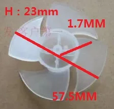 4 blades plastic fan blade for hair dryer