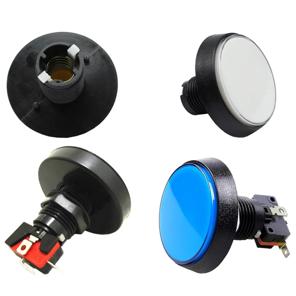 Arcade Button 5 Colors LED Light Lamp 60MM 45MM Big Round Arcade Video Game Player Push Button Switch