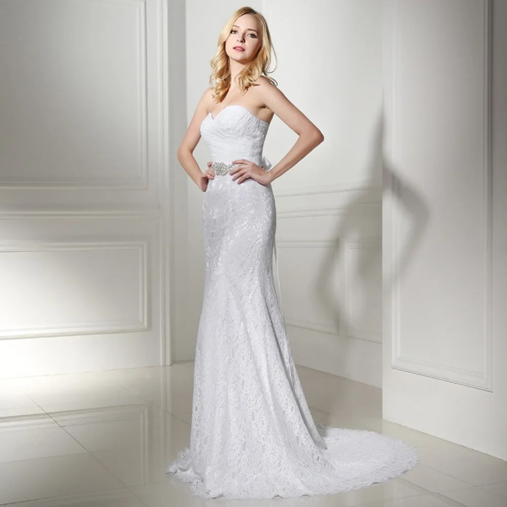 2023 In Stock!! Foto reale a buon mercato elegante abito da sposa in pizzo a sirena Sweetheart abito da sposa vestido de noiva Casamento