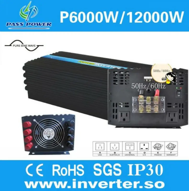 

6000W Off Grid DC 12V 24V 48V TO AC 100V-240V Solar Inverter