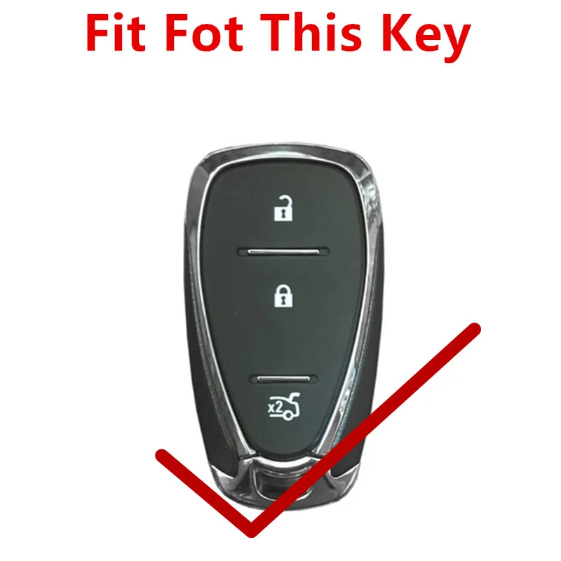 FLYBETTER Genuine Leather 3Button Keyless Entry Smart Key Case Cover For Chevrolet Cruze/Malibu XL/Equinox Car Styling L2209