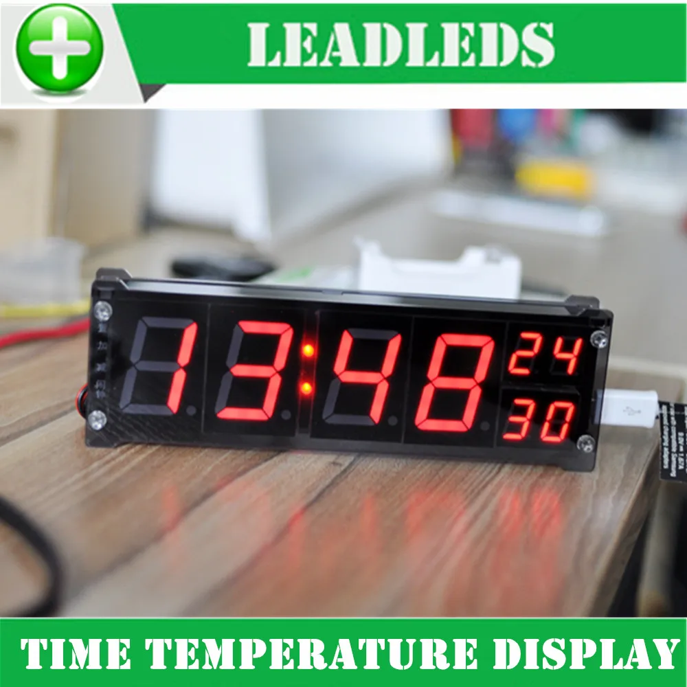 Digital LED Display Clock 1.2IN 12V24v DS3231 LED Module Luminous Electronic Clock with Temperature Alarm Memory Function DIY