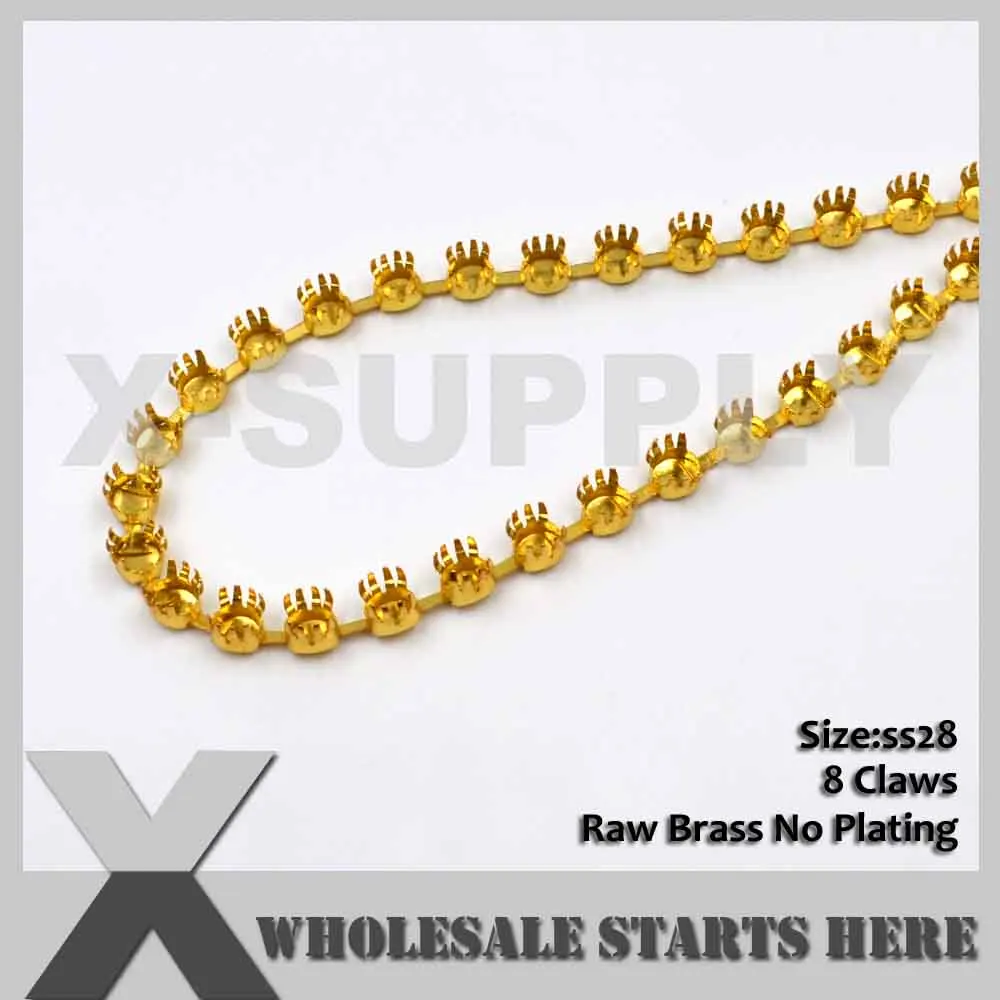 

SS28(6mm) Round 8 Claws Hollow Empty Cup Chain Without Rhinestones for Craft/Shoe/Jewelry/Apparel