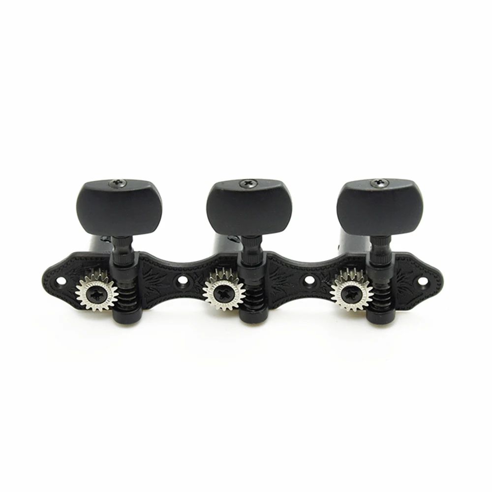 MoonEmbassy Classical Guitar Pegs Black Plated Tuning Key Machine Head String Tuner