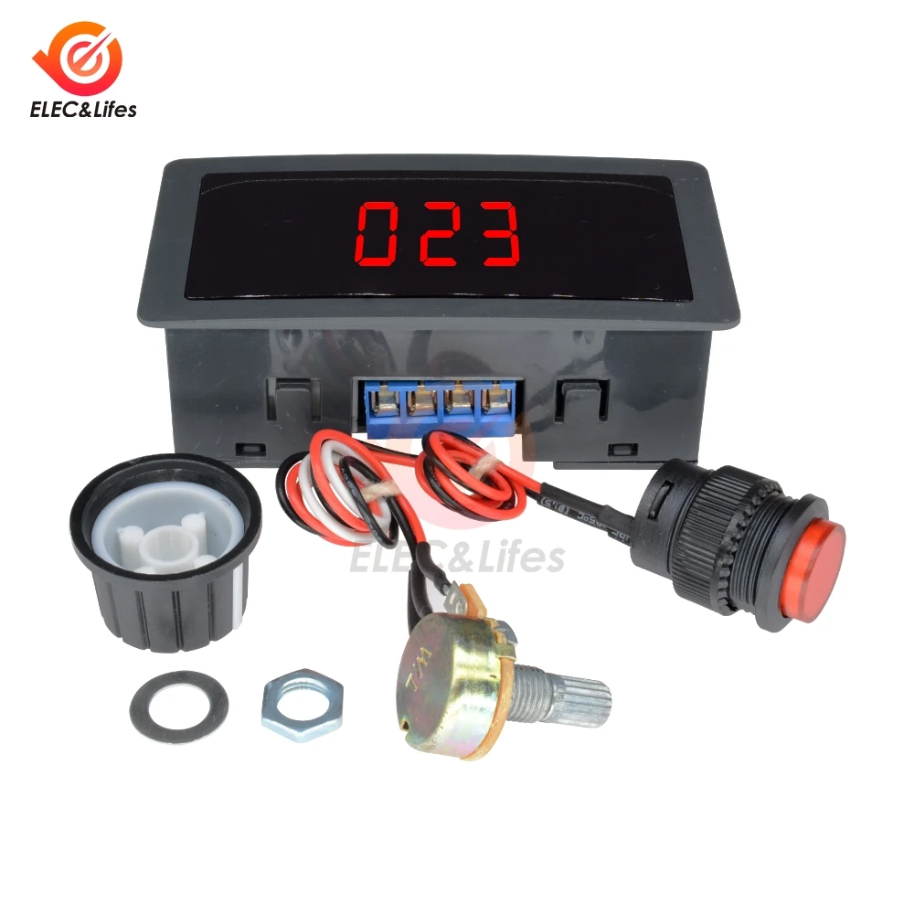 Controlador de velocidade do motor pwm ajustável, dc 6v-30v 12v 24v max 8a 16khz display digtal controle de motor dc interruptor regulador cv