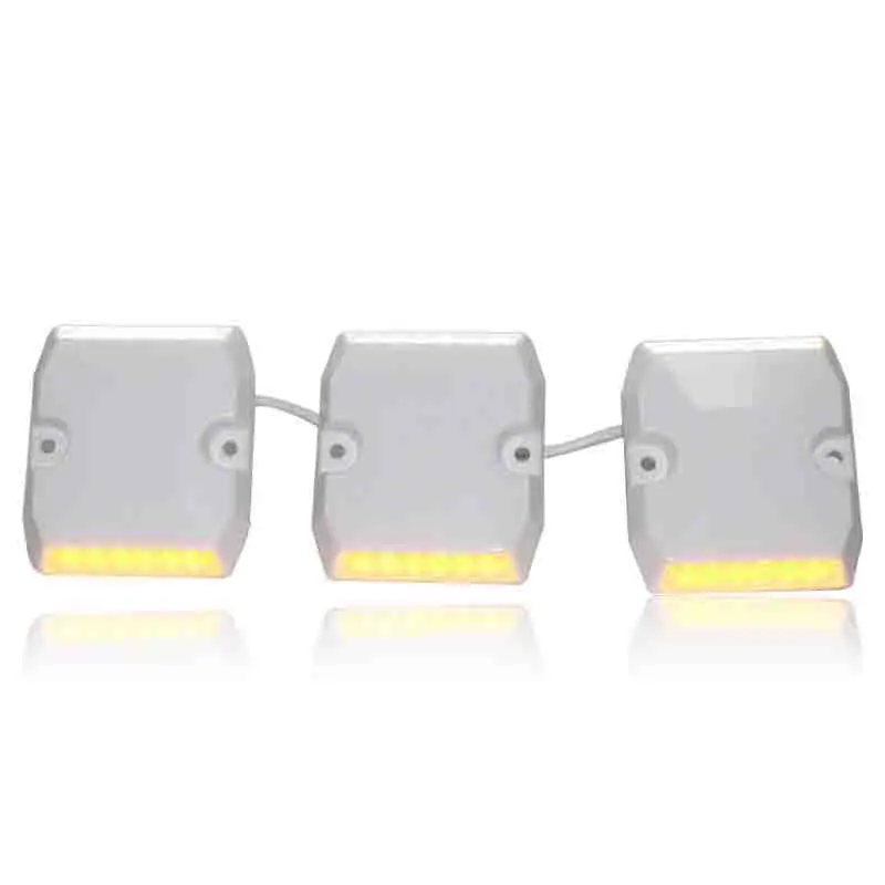 DC24V plastic housing white and yellow tunnel road warning LED wired road stud