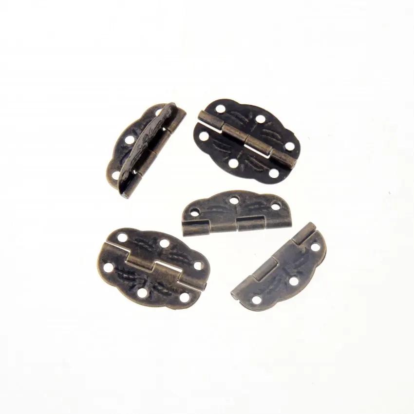 Free Shipping 4pcs Bronze Tone Hardware 6 Holes DIY Box Butt Door Hinges (Not Including Screws) 30x22mm F1641